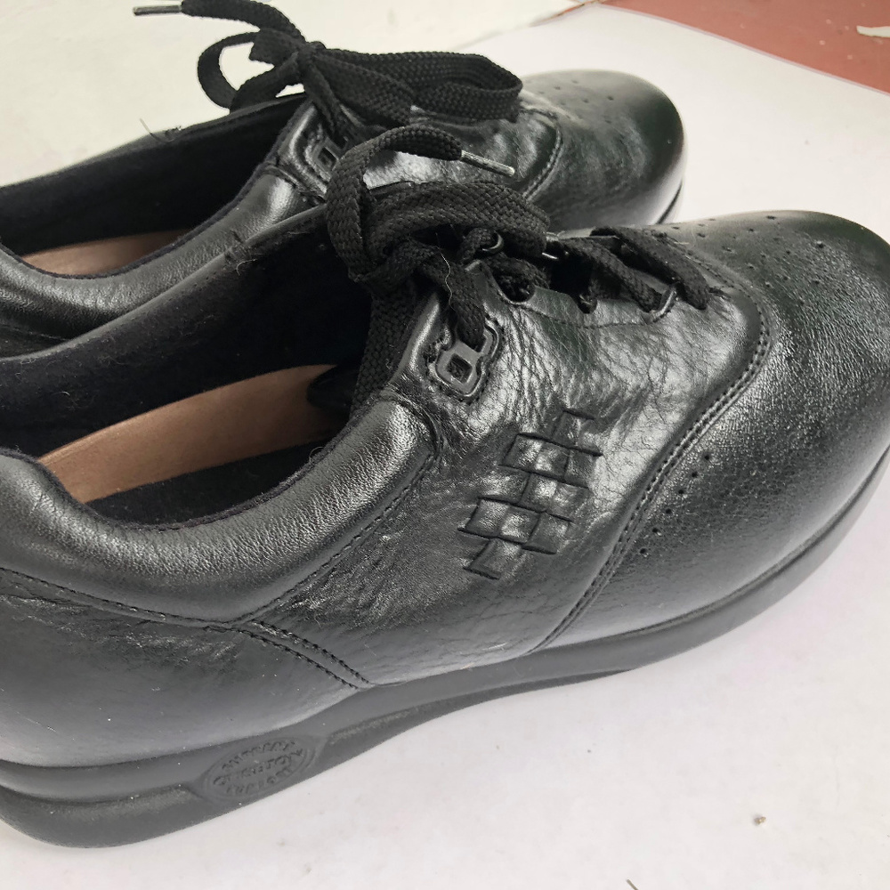 Softspot's Black Leather "Supremes" Sneakers